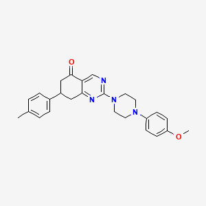 molecular formula C26H28N4O2 B14983227 2-[4-(4-methoxyphenyl)piperazin-1-yl]-7-(4-methylphenyl)-7,8-dihydroquinazolin-5(6H)-one 