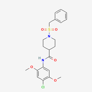 1-(benzylsulfonyl)-N-(4-chloro-2,5-dimethoxyphenyl)piperidine-4-carboxamide