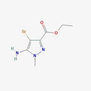 molecular formula C7H10BrN3O2 B1498324 ethyl 5-amino-4-bromo-1-methyl-1H-pyrazole-3-carboxylate CAS No. 1174305-82-8