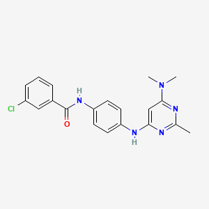 3-chloro-N-(4-{[6-(dimethylamino)-2-methylpyrimidin-4-yl]amino}phenyl)benzamide