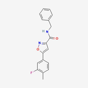 N-benzyl-5-(3-fluoro-4-methylphenyl)-1,2-oxazole-3-carboxamide