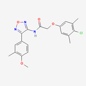 2-(4-chloro-3,5-dimethylphenoxy)-N-[4-(4-methoxy-3-methylphenyl)-1,2,5-oxadiazol-3-yl]acetamide