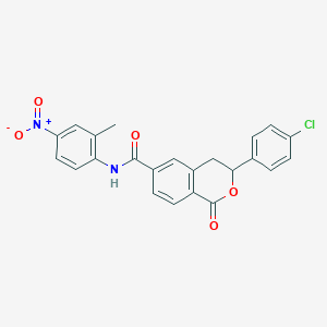 3-(4-chlorophenyl)-N-(2-methyl-4-nitrophenyl)-1-oxo-3,4-dihydro-1H-isochromene-6-carboxamide