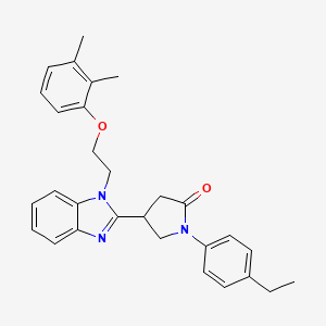 4-{1-[2-(2,3-dimethylphenoxy)ethyl]-1H-benzimidazol-2-yl}-1-(4-ethylphenyl)pyrrolidin-2-one