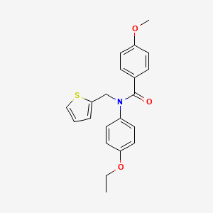 N-(4-ethoxyphenyl)-4-methoxy-N-(thiophen-2-ylmethyl)benzamide