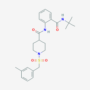 N-[2-(tert-butylcarbamoyl)phenyl]-1-[(3-methylbenzyl)sulfonyl]piperidine-4-carboxamide