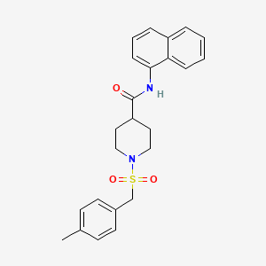 molecular formula C24H26N2O3S B14983364 1-[(4-methylbenzyl)sulfonyl]-N-(naphthalen-1-yl)piperidine-4-carboxamide 