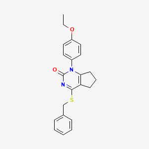 4-(benzylsulfanyl)-1-(4-ethoxyphenyl)-1,5,6,7-tetrahydro-2H-cyclopenta[d]pyrimidin-2-one