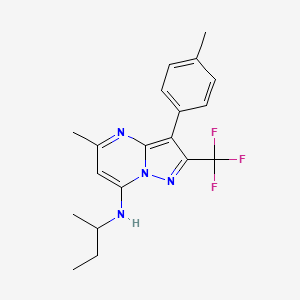 N-(butan-2-yl)-5-methyl-3-(4-methylphenyl)-2-(trifluoromethyl)pyrazolo[1,5-a]pyrimidin-7-amine