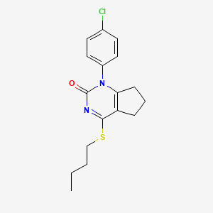 4-(butylsulfanyl)-1-(4-chlorophenyl)-1,5,6,7-tetrahydro-2H-cyclopenta[d]pyrimidin-2-one