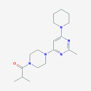 2-Methyl-1-{4-[2-methyl-6-(piperidin-1-YL)pyrimidin-4-YL]piperazin-1-YL}propan-1-one