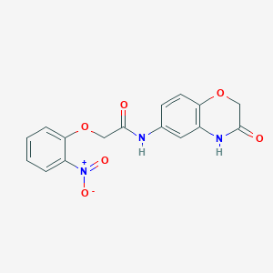 2-(2-nitrophenoxy)-N-(3-oxo-3,4-dihydro-2H-1,4-benzoxazin-6-yl)acetamide