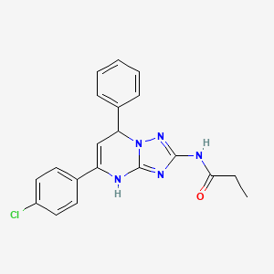 N-[5-(4-chlorophenyl)-7-phenyl-3,7-dihydro[1,2,4]triazolo[1,5-a]pyrimidin-2-yl]propanamide