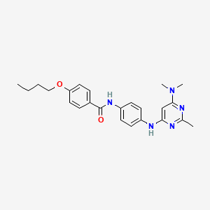 4-butoxy-N-(4-{[6-(dimethylamino)-2-methylpyrimidin-4-yl]amino}phenyl)benzamide