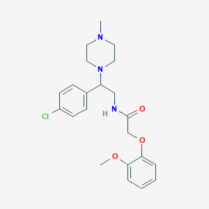 N-[2-(4-chlorophenyl)-2-(4-methylpiperazin-1-yl)ethyl]-2-(2-methoxyphenoxy)acetamide