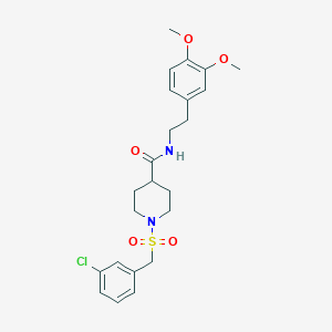 1-[(3-chlorobenzyl)sulfonyl]-N-[2-(3,4-dimethoxyphenyl)ethyl]piperidine-4-carboxamide