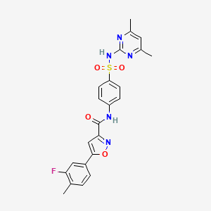 N-{4-[(4,6-dimethylpyrimidin-2-yl)sulfamoyl]phenyl}-5-(3-fluoro-4-methylphenyl)-1,2-oxazole-3-carboxamide