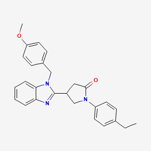 1-(4-ethylphenyl)-4-[1-(4-methoxybenzyl)-1H-benzimidazol-2-yl]pyrrolidin-2-one