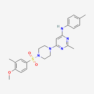 6-(4-((4-methoxy-3-methylphenyl)sulfonyl)piperazin-1-yl)-2-methyl-N-(p-tolyl)pyrimidin-4-amine