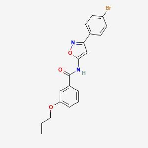 N-[3-(4-bromophenyl)-1,2-oxazol-5-yl]-3-propoxybenzamide