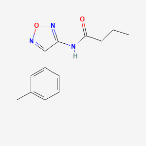 N-[4-(3,4-dimethylphenyl)-1,2,5-oxadiazol-3-yl]butanamide