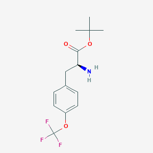 molecular formula C14H18F3NO3 B1498353 (S)-4-(Trifluoromethoxyl)phenylalanine t-butyl ester CAS No. 921609-32-7