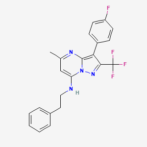 3-(4-fluorophenyl)-5-methyl-N-(2-phenylethyl)-2-(trifluoromethyl)pyrazolo[1,5-a]pyrimidin-7-amine