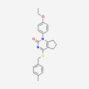 molecular formula C23H24N2O2S B14983544 1-(4-ethoxyphenyl)-4-[(4-methylbenzyl)sulfanyl]-1,5,6,7-tetrahydro-2H-cyclopenta[d]pyrimidin-2-one 