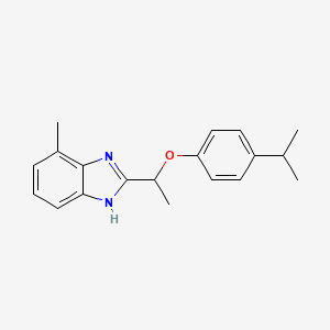 molecular formula C19H22N2O B14983548 4-methyl-2-{1-[4-(propan-2-yl)phenoxy]ethyl}-1H-benzimidazole 