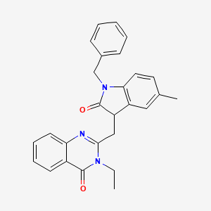 2-[(1-benzyl-5-methyl-2-oxo-2,3-dihydro-1H-indol-3-yl)methyl]-3-ethylquinazolin-4(3H)-one