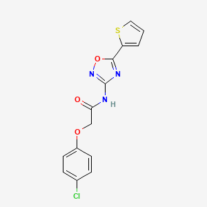 2-(4-chlorophenoxy)-N-[5-(thiophen-2-yl)-1,2,4-oxadiazol-3-yl]acetamide