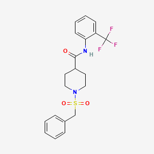 1-(benzylsulfonyl)-N-[2-(trifluoromethyl)phenyl]piperidine-4-carboxamide