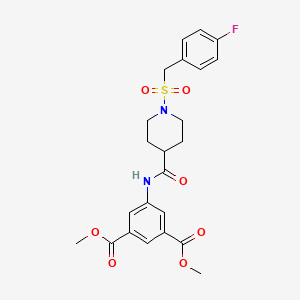 molecular formula C23H25FN2O7S B14983569 Dimethyl 5-[({1-[(4-fluorobenzyl)sulfonyl]piperidin-4-yl}carbonyl)amino]benzene-1,3-dicarboxylate 