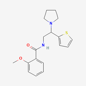 2-methoxy-N-[2-(pyrrolidin-1-yl)-2-(thiophen-2-yl)ethyl]benzamide