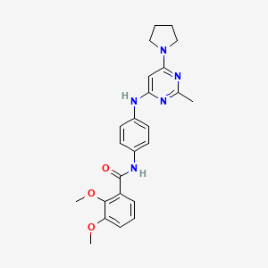 2,3-Dimethoxy-N-(4-{[2-methyl-6-(pyrrolidin-1-YL)pyrimidin-4-YL]amino}phenyl)benzamide