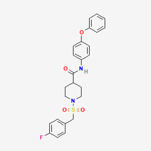 molecular formula C25H25FN2O4S B14983600 1-[(4-fluorobenzyl)sulfonyl]-N-(4-phenoxyphenyl)piperidine-4-carboxamide 