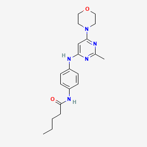 N-(4-((2-methyl-6-morpholinopyrimidin-4-yl)amino)phenyl)pentanamide