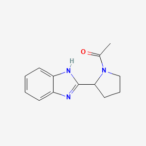 molecular formula C13H15N3O B14983635 1-[2-(1H-benzimidazol-2-yl)pyrrolidin-1-yl]ethanone 