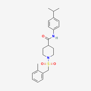 1-[(2-methylbenzyl)sulfonyl]-N-[4-(propan-2-yl)phenyl]piperidine-4-carboxamide