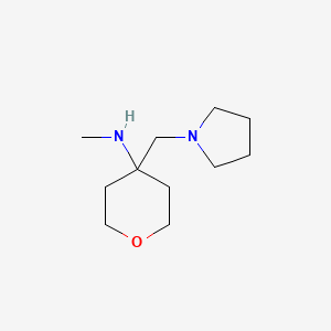molecular formula C11H22N2O B1498369 Methyl-(4-pyrrolidin-1-ylmethyl-tetrahydro-pyran-4-yl)-amine CAS No. 885951-12-2