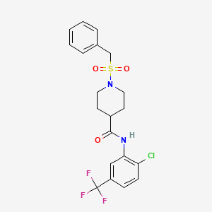 1-(benzylsulfonyl)-N-[2-chloro-5-(trifluoromethyl)phenyl]piperidine-4-carboxamide