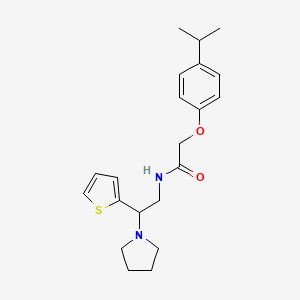 2-[4-(propan-2-yl)phenoxy]-N-[2-(pyrrolidin-1-yl)-2-(thiophen-2-yl)ethyl]acetamide