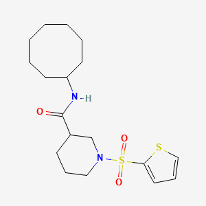 molecular formula C18H28N2O3S2 B14983696 N-cyclooctyl-1-(thiophen-2-ylsulfonyl)piperidine-3-carboxamide 