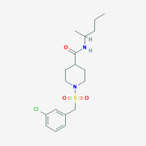 1-[(3-chlorobenzyl)sulfonyl]-N-(pentan-2-yl)piperidine-4-carboxamide