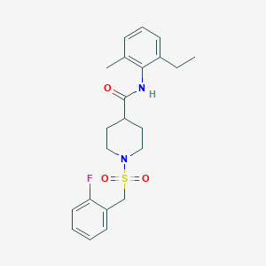 N-(2-ethyl-6-methylphenyl)-1-[(2-fluorobenzyl)sulfonyl]piperidine-4-carboxamide