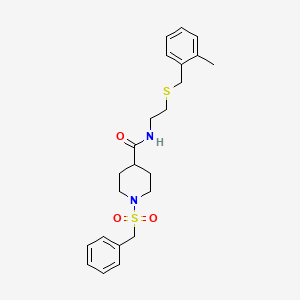 molecular formula C23H30N2O3S2 B14983717 1-(benzylsulfonyl)-N-{2-[(2-methylbenzyl)sulfanyl]ethyl}piperidine-4-carboxamide 