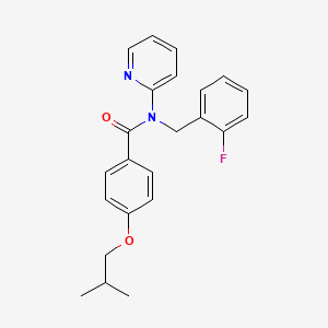 molecular formula C23H23FN2O2 B14983723 N-(2-fluorobenzyl)-4-(2-methylpropoxy)-N-(pyridin-2-yl)benzamide 