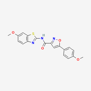 molecular formula C19H15N3O4S B14983738 N-(6-methoxy-1,3-benzothiazol-2-yl)-5-(4-methoxyphenyl)-1,2-oxazole-3-carboxamide 