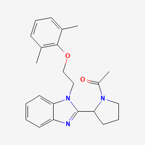 1-(2-{1-[2-(2,6-dimethylphenoxy)ethyl]-1H-benzimidazol-2-yl}pyrrolidin-1-yl)ethanone