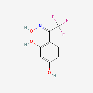 molecular formula C8H6F3NO3 B1498374 4-[(1E)-2,2,2-Trifluoro-N-hydroxyethanimidoyl]-1,3-benzenediol 